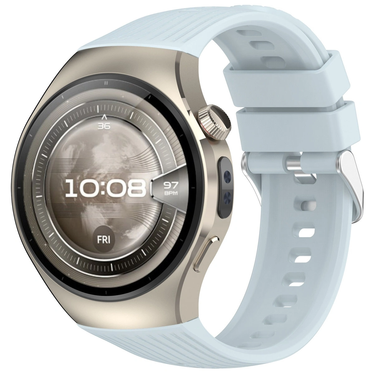 Silikonowy pasek Bizon Strap Watch Silicone T do Huawei Watch 5 46 mm, czarny